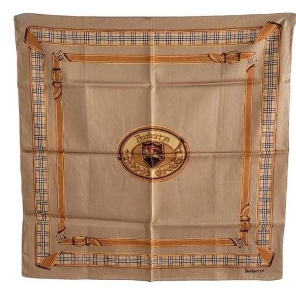 BURBERRYS Vintage Handkerchief*100% Silk*Beautiful Condition - Picture 1 of 5